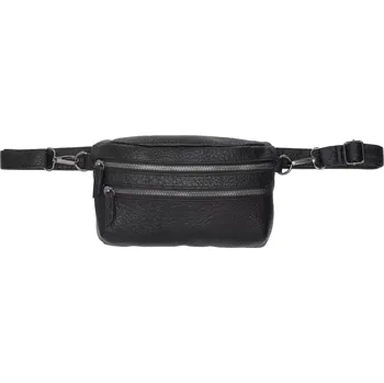 Ledvinka Černá dvojitá kožená ledvinka „Shade“