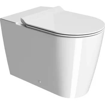 KUBE X WC mísa kombi spodní/zadní odpad, Swirlflush, 36x63cm, bílá ExtraGlaze