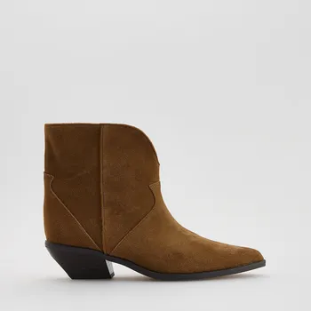 Dámský kabát Reserved - Semišové polokozačky - béžová - 068FF-80X - 068FF-80X-39