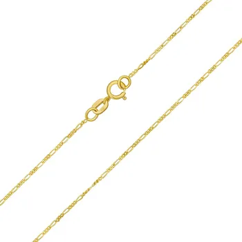 Šperk Zlatý řetízek Figaro ze žlutého zlata - 0,9 mm varianta 42 cm FNN1055NGY-42 cm