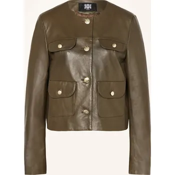 Dámský blejzr Riani Dámská Kožená Bunda, khaki, 42