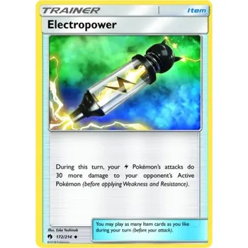 Sběratelská karetní hra Electropower 172/214 - Lost Thunder Typ karty: Non-Holo