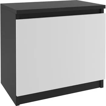 Noční stolek Noční stolek Belini černý / bílý SI SN1/0/B/W/0/0