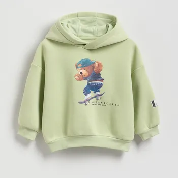 Chlapecká mikina Reserved - Mikina s potiskem - bledá zelená - 040FK-07X - 040FK-07X-92