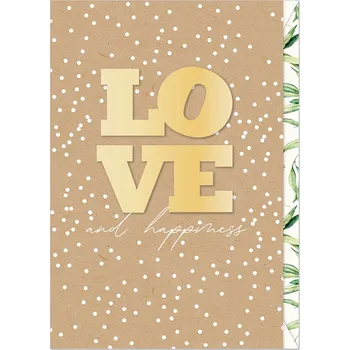 Ražené přání s obálkou Artebene Love and Happiness