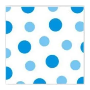 Papírový ubrousek Harmony ubrousky DOTS puntík 33 x 33 cm modré / 30 ks