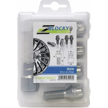 Šroubek na kolo Bezpečnostní šrouby M12x1,25x30 kužel, klíč 17/19, Z-BLOCKY