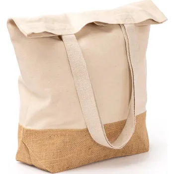 Textilní taška, z přírodní juty, 41x41cm, BÉŽOVÁ, 1 ks