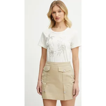 Pánská móda Bavlněné tričko Liu Jo TA5180.JS923 béžová 01X, vel. S