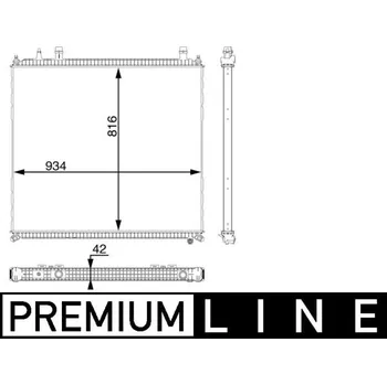 Chladič motoru Chladič nízké teploty, chladič plnicího vzduchu MAHLE CR 105 000P