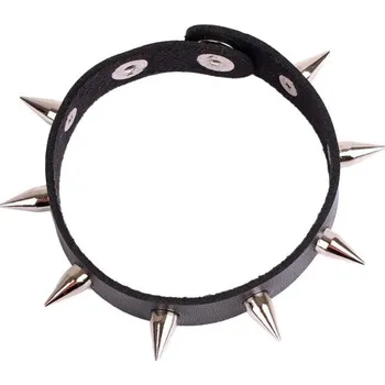 Náramek Pánský kožený náramek s hroty H231