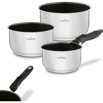 Sada nádobí Sada hrnců s odnímatelnou rukojetí Starke Pro Susvid 4 kusy