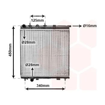 Chladič motoru Chladič, chlazení motoru VAN WEZEL 09002190