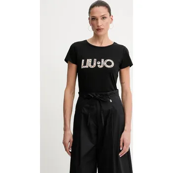 Dámské tričko Tričko Liu Jo dámské, černá barva, VA5154.JS003 99C, vel. S
