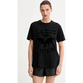 Pánské tričko Bavlněné tričko ZADIG&VOLTAIRE JWTS02826 černá 99X, vel. S