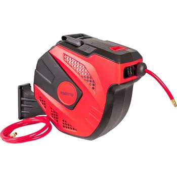 Příslušenství ke kompresoru Tlaková hadice ke kompresoru 20m na samonavíjecím bubnu, 9,5x15,8mm, Invento INVPNZW20