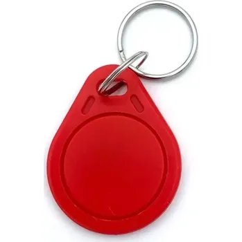 RFID čip Mifare UID 13,56MHz červený přívěšek