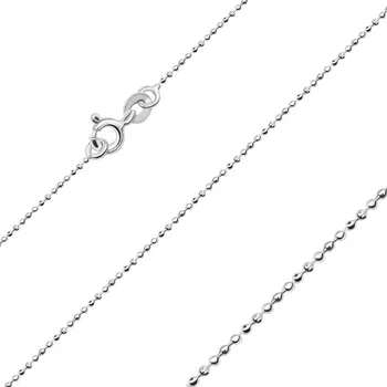 Řetízek Řetízek ze stříbra 925 - malé třpytivé armádní kuličky, 1 mm