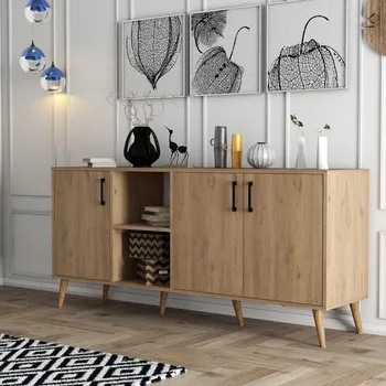 přebalovací pult a komoda Casarredo Exxen třidvéřová komoda, dub