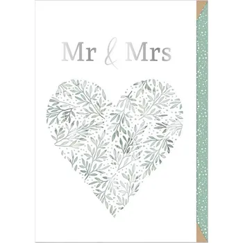 Ražené svatební přání s obálkou Artebene Mr & Mrs