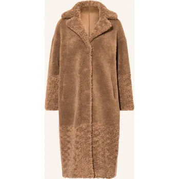 Dámský kabát Mrs & Hugs Dámský Plyšový Kabát, velbloudí, 36