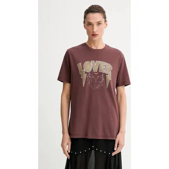 Pánské tričko Bavlněné tričko ZADIG&VOLTAIRE JWTS02814 hnědá 88X, vel. M