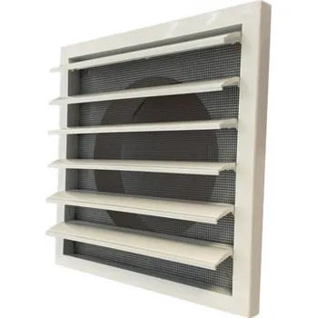 Větrací mřížka Mikawi Větrací mřížka uzaviratelná s přírubou 100 mm bílá