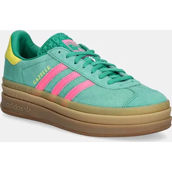 Pánské tenisky Semišové tenisky adidas Originals Gazelle Bold JH9668 zelená 77X, EUR 40