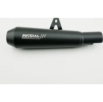 Koncovka výfuku Mistral Mistral RE Bear 650 (E5+) homologovaná konická koncovka inox, černá Černá - matná