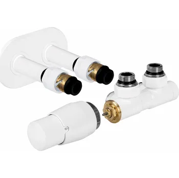 Radiátor TERM-SET, středový ventil (Z4), Bílá, Levá + slevový kód