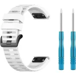 Řemínek FIXED Silicone Strap pro Garmin QuickFit 22mm bílý