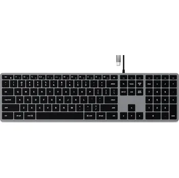 Klávesnice Klávesnice Satechi Slim W3 USB-C BACKLIT Wired Keyboard - Space Grey - US