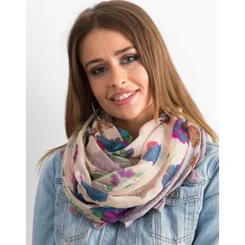 Dámský šátek s květinovým vzorem COLIN světle růžový