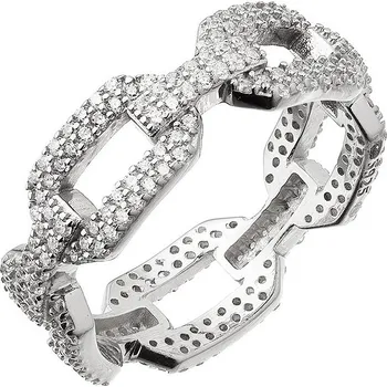 Prsten EVOLUTION GROUP CZ Stříbrný prsten očka se zirkony - velikost 52 - 15019.1