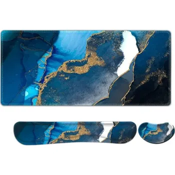 Podložka pod myš Huado XXL ergonomický set podložek k PC 4v1 Modrý achát Huado XMN-59292