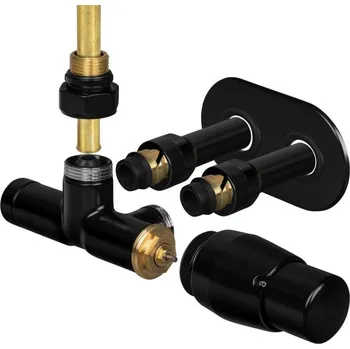 Radiátor SINGLE-SET, jednobodový ventil (Z7), Černá , Levá + slevový kód