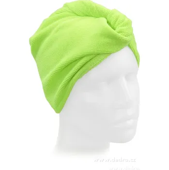 BEAUTY | 2 ks turban na vysoušení vlasů | strečové mikrovlákno | super savý | zelený