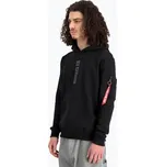 Pánská mikina Alpha Industries Puff Print Hoodie black