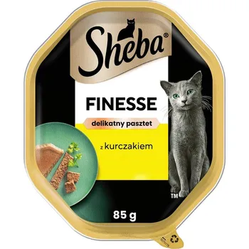 Krmivo pro kočku SHEBA Finesse 85 g - vlhké kompletní krmivo pro dospělé kočky, s kuřecím masem, v paštice