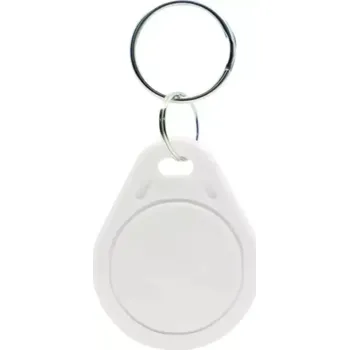 Zabezpečovací technika RFID čip Mifare UID 13,56MHz bílý přívěšek