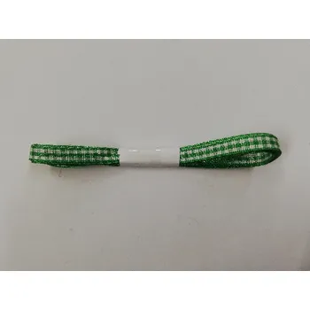 Stuha Károvaná stuha Dobruška 5mm - zelená - balení 2m