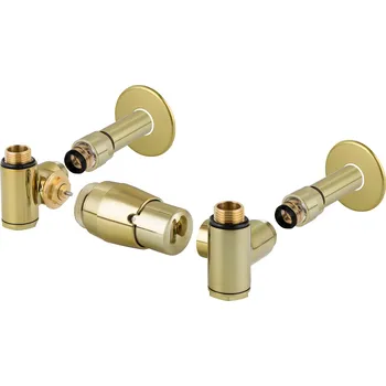 Radiátor HOPA INTER-SET, rohový ventil (Z8) Barva - Zlatá lesklá, Varianta - Levá RDINTERSETLZG