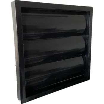 Větrací mřížka Mikawi Větrací samočinná žaluzie do potrubí 125 mm černá