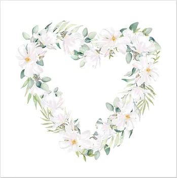 Papírový ubrousek Artebene papírové ubrousky srdce z květin 33x33cm 20ks