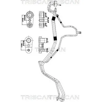 Vedení klimatizace Vysokotlaké / nízkotlaké vedení, klimatizace Triscan A/S 9010 24008