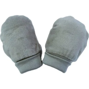 Rukavice Kojenecké teplé rukavičky-minky šedé