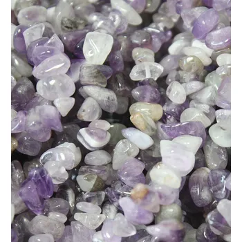 Materiál na výrobu šperku Amethyst zlomky 3-9mm - 85cm - Návlek