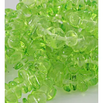 Materiál na výrobu šperku Zelený křemen zlomky 3-9mm - 85cm - Návlek