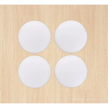 Podložka pod nábytek SECURITY | Samolepicí silikonové podložky proti nárazu dveří | 4 ks | kulaté | bílé | Ø 4 cm