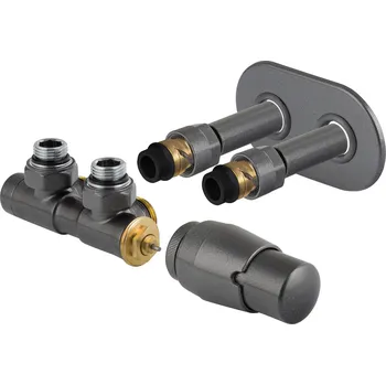 Radiátor TERM-SET, středový ventil (Z4), Anthracite, Pravá RDTERMSETRA + slevový kód